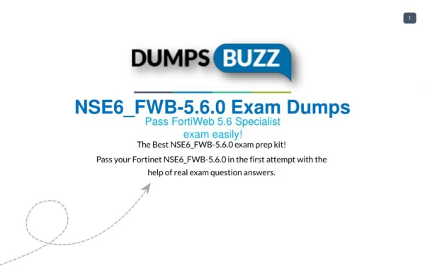 Fortinet NSE6_FWB-5.6.0 Dumps sample questions for Quick Success