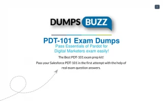Some Details Regarding PDT-101 Test Dumps VCE That Will Make You Feel Better - slide 1