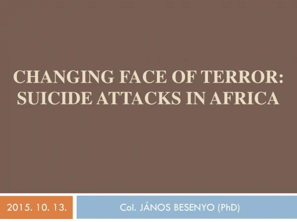 Suicide attacks in Africa