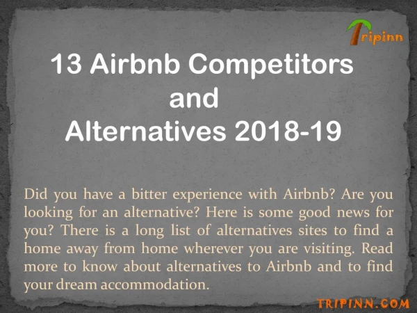 13 Airbnb Competitors and Alternatives 2018-19