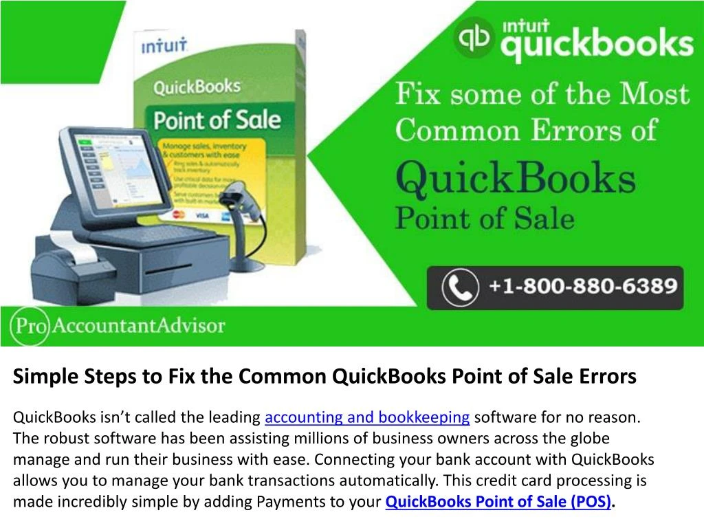 simple steps to fix the common quickbooks point