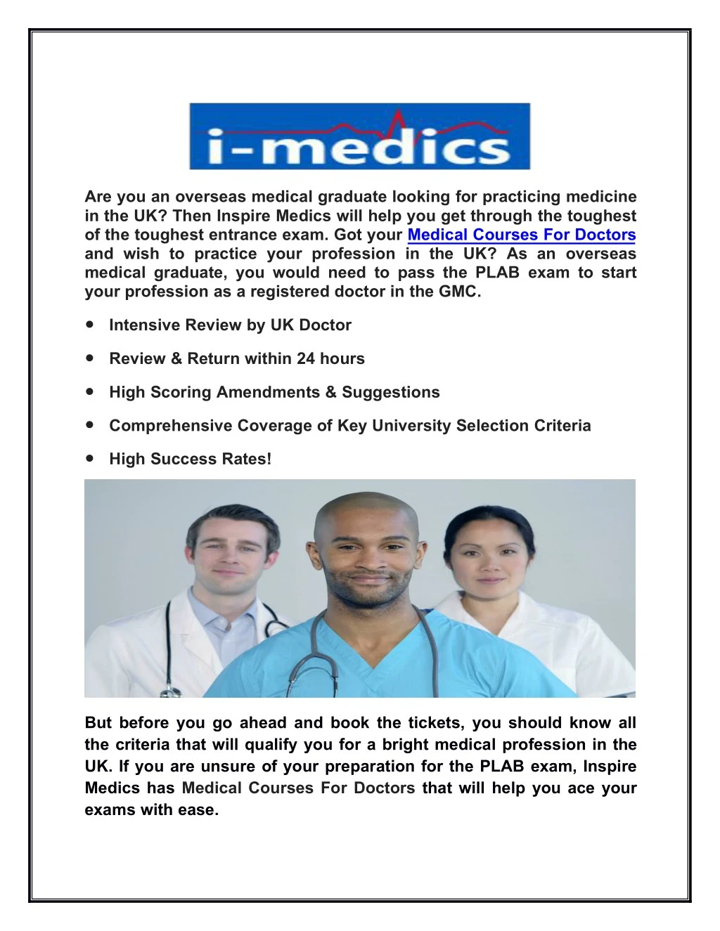 are you an overseas medical graduate looking