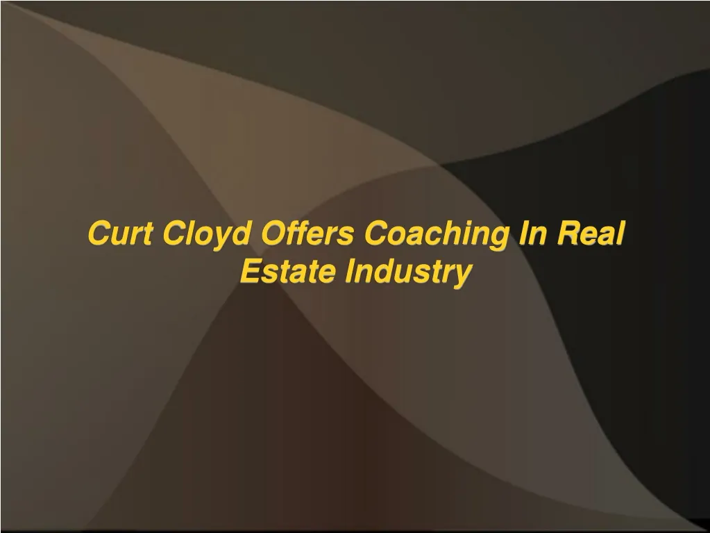 curt cloyd offers coaching in real estate industry