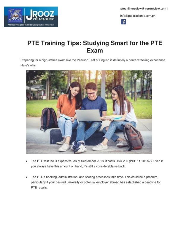 PTE Training Tips: Studying Smart for the PTE Exam