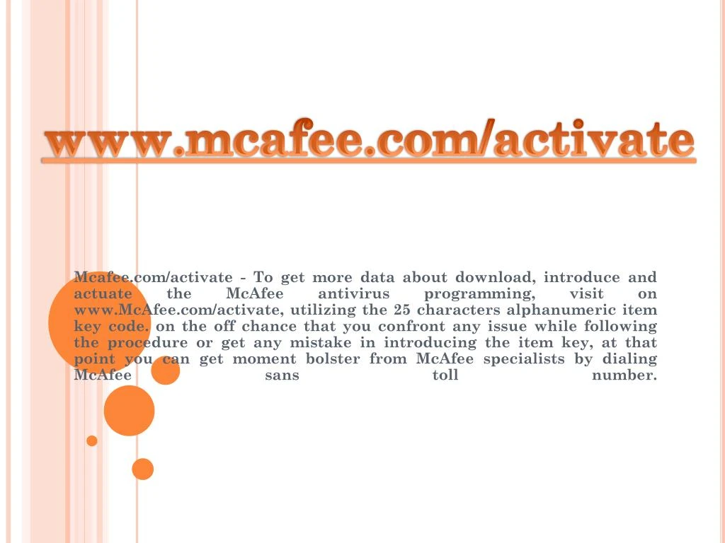 www mcafee com activate