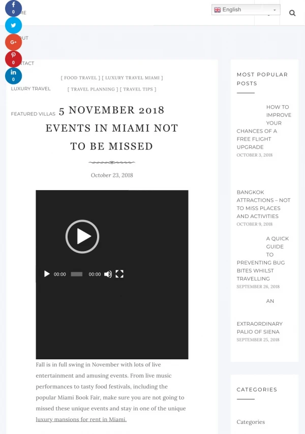 5 November 2018 Events in Miami Not to be Missed - Travel Luxury Villas