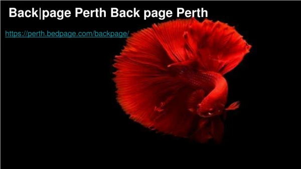 Backpage Perth | Back page Perth