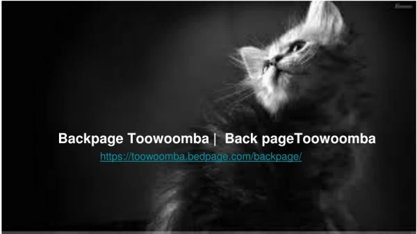Backpage Toowoomba | Back page Toowoomba