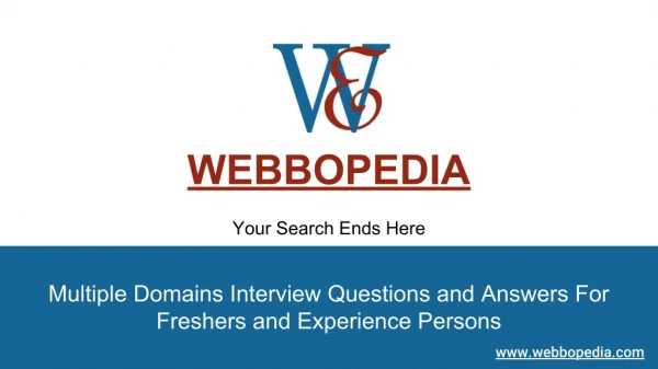 Multiple Domains Interview Questions and Answers For Freshers and Experience Persons