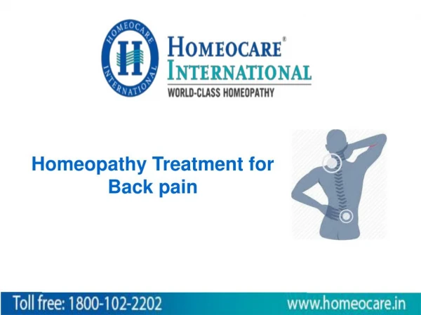 Homeopathy Treatment for Back pain