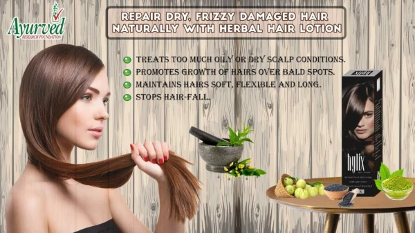Repair Dry, Frizzy Damaged Hair Naturally with Herbal Hair Lotion