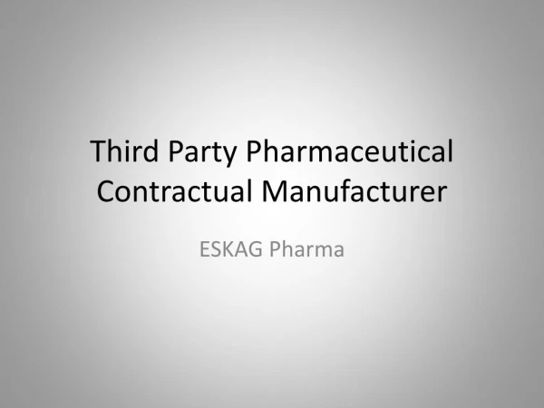 Eskag Pharma -One Of The Leading Contract Manufacturing Companies in India