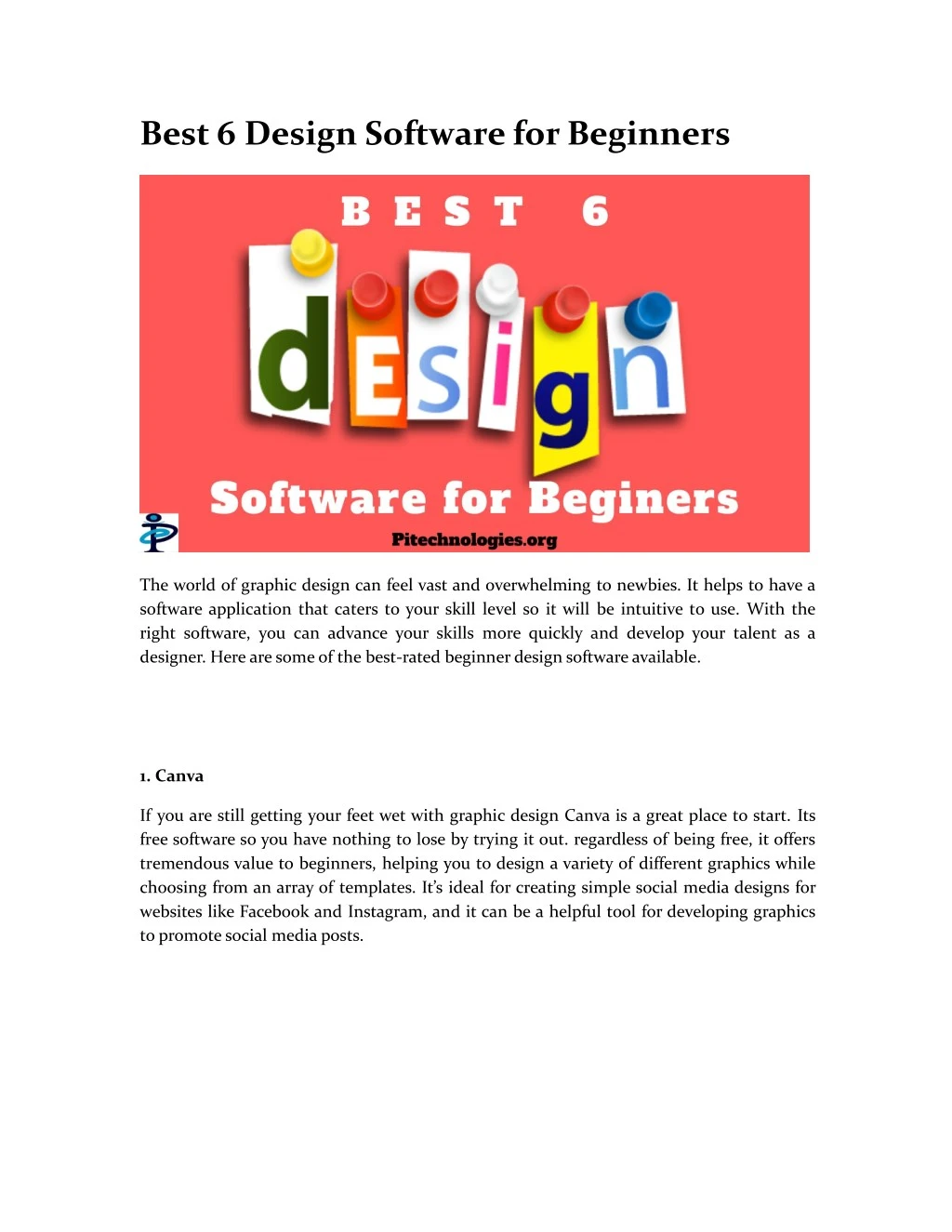 best 6 design software for beginners