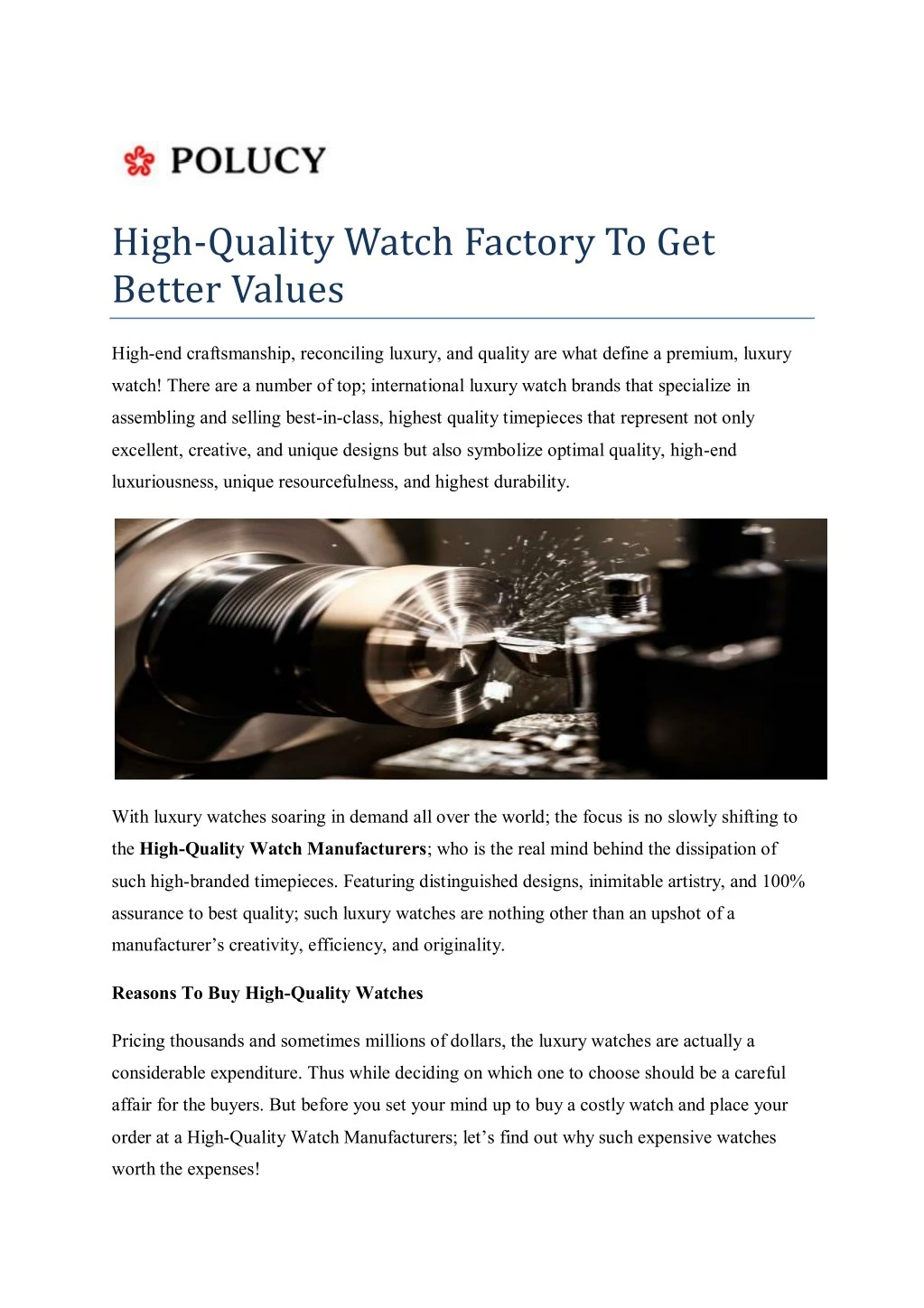 high quality watch factory to get better values