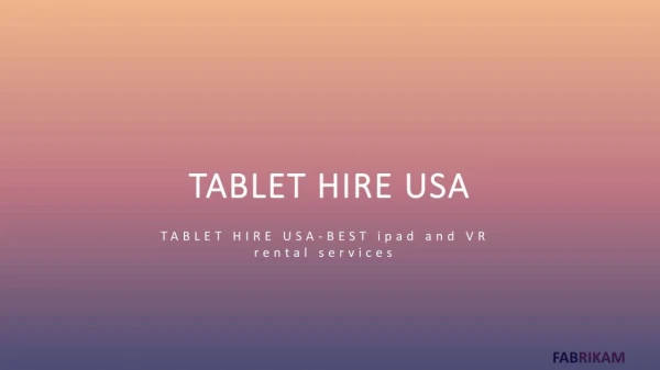 iPad Hire USA, iPad Rental for Events, Tablet Hire USA