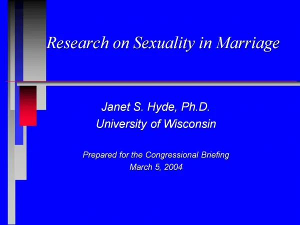 Research on Sexuality in Marriage