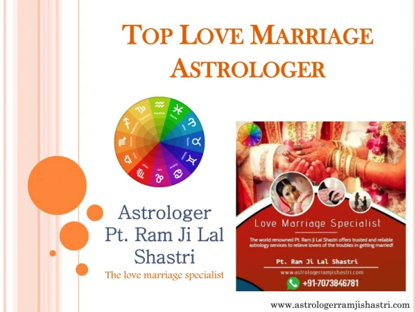 Astrologer Ram Ji Lal Shastri - Love Marriage Astrology Service
