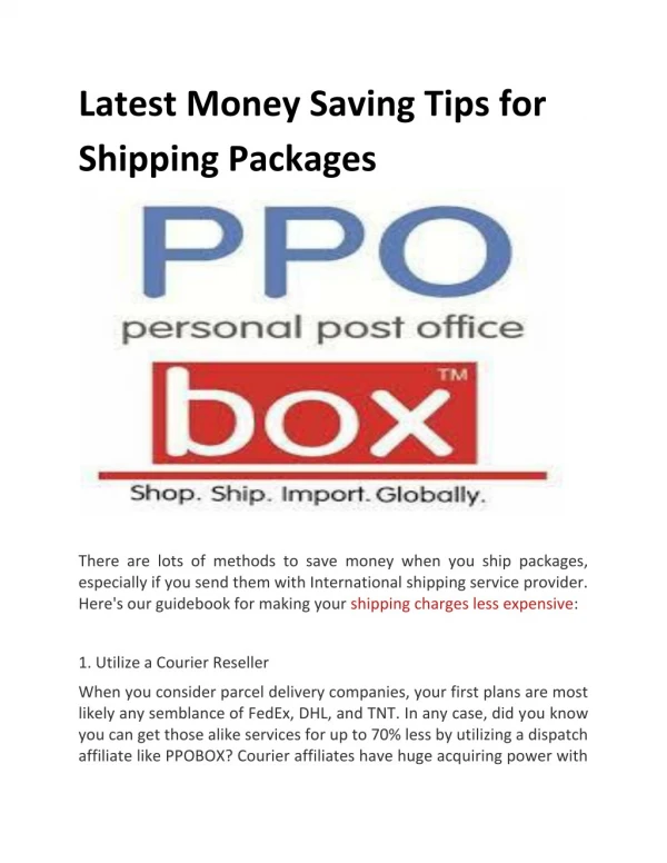 Latest Money Saving Tips for Shipping Packages