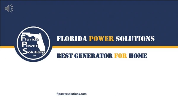 Best Back-Up Solution for Your Home - Florida Power Solutions