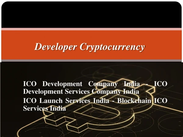 NO.1 ICO Launch Services India - Blockchain ICO Services India