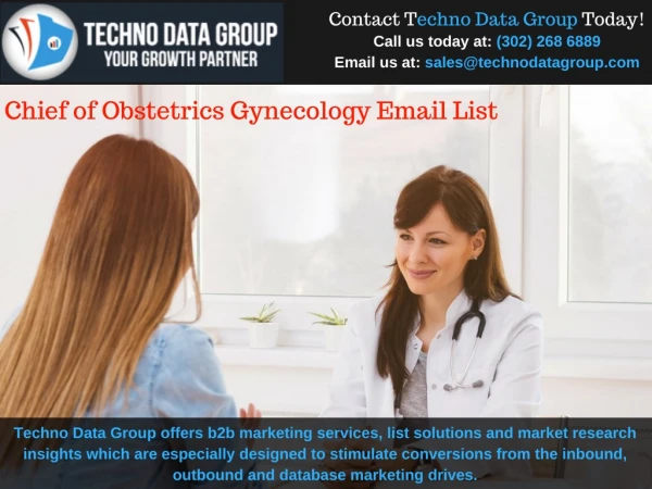 Chief of Obstetrics Gynecology Email List | Gynecology Lists