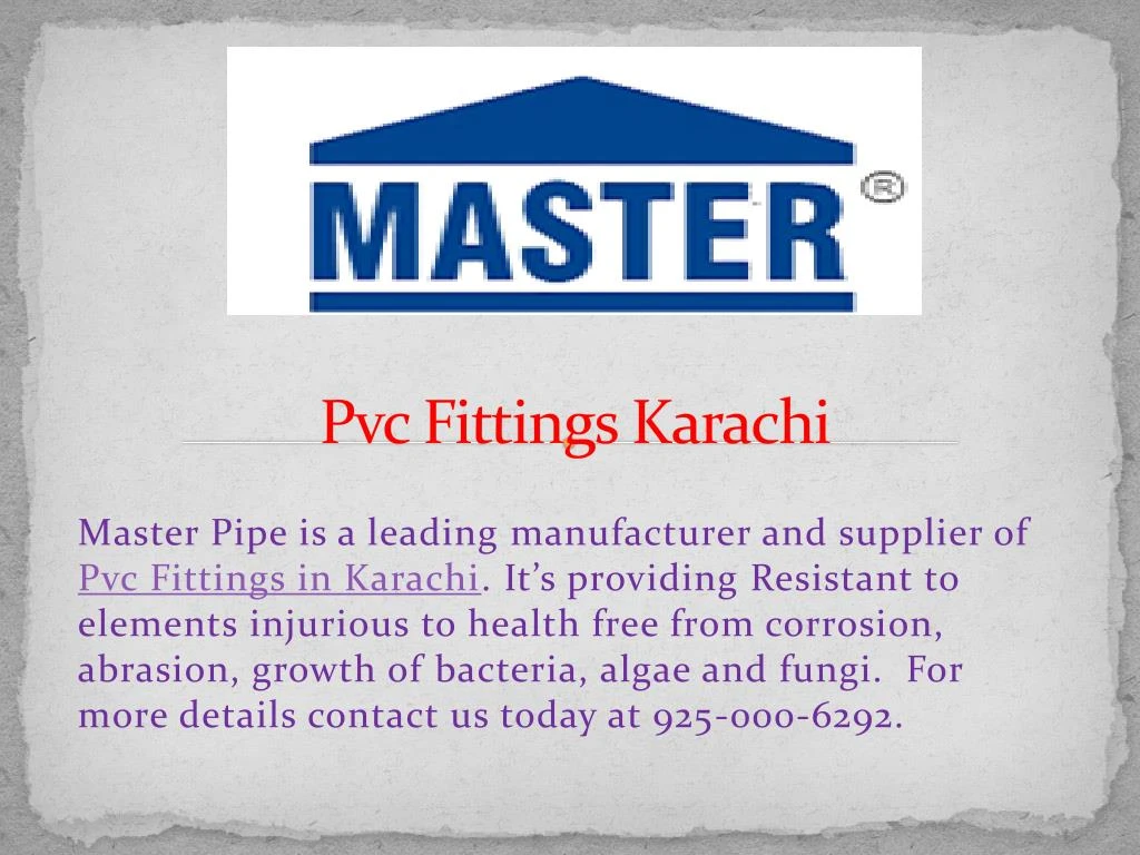 pvc fittings karachi