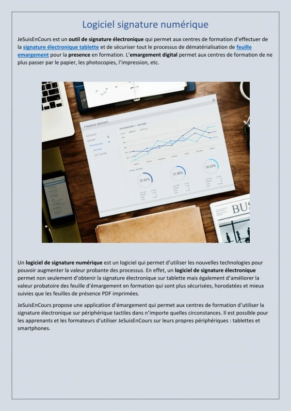 Logiciel signature numérique