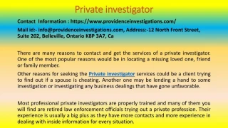 What a Private Investigator Can Do For You? - slide 1