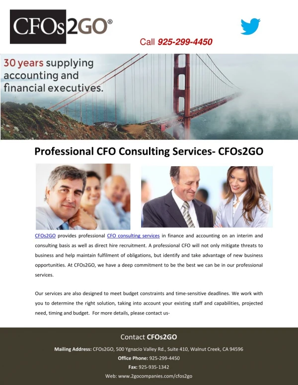 Professional CFO Consulting Services- CFOs2GO