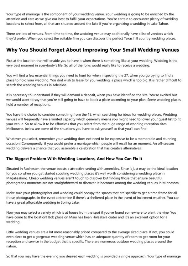 14 Questions You Might Be Afraid To Ask About Wedding Ceremony & Reception Venues