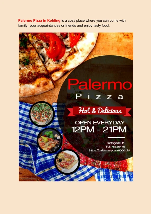 Why Palermo Pizza is best take away in Kolding(Denmark)?