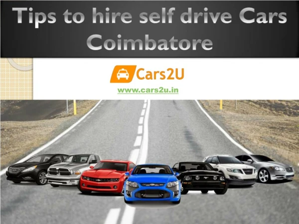 Cheapest Self drive cars in Coimbatore - Cars2u