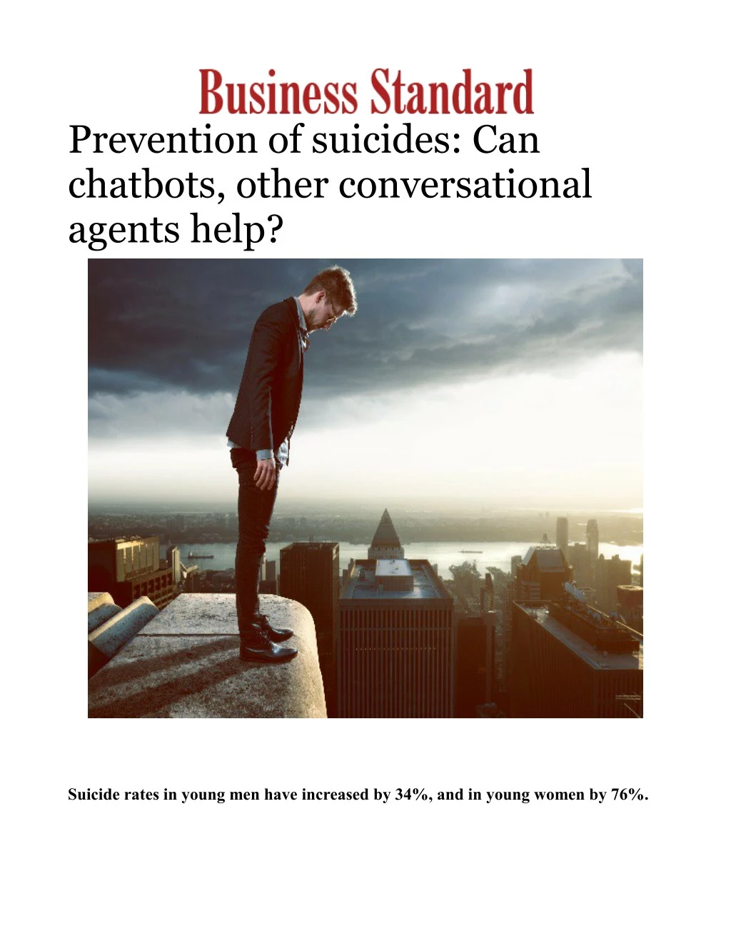 prevention of suicides can chatbots other