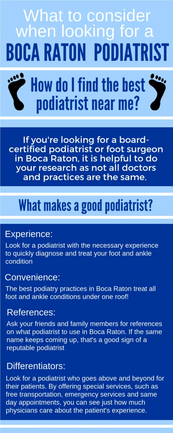 What to consider when looking for a Boca Raton Podiatrist
