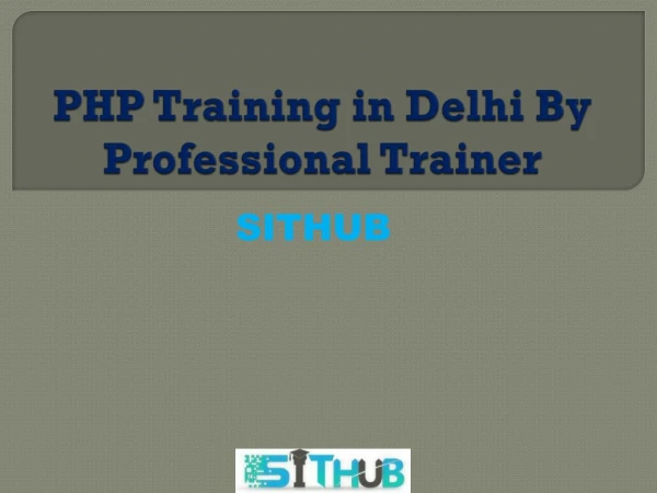 PHP Training in Delhi By Professional Trainer