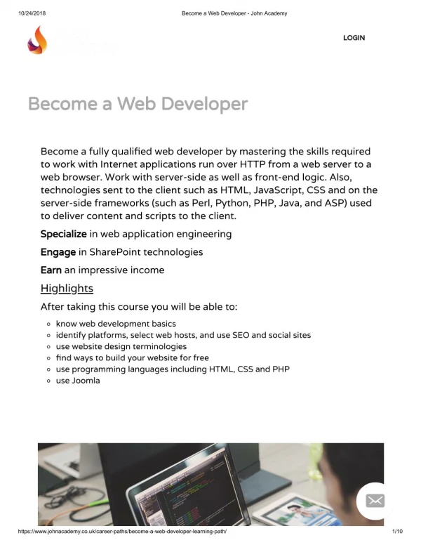 Become a Web Developer - John Academy