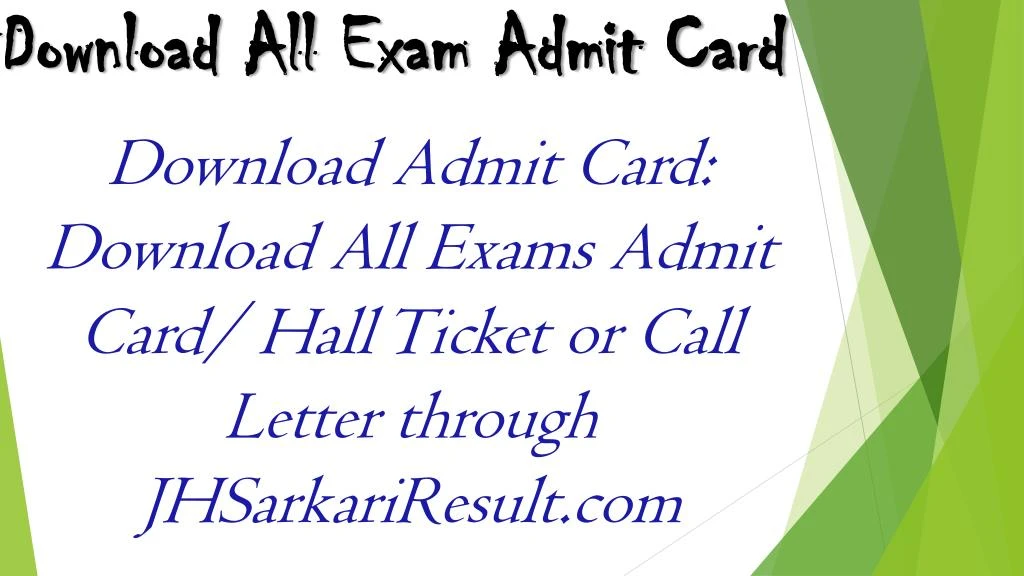 download all exam admit card