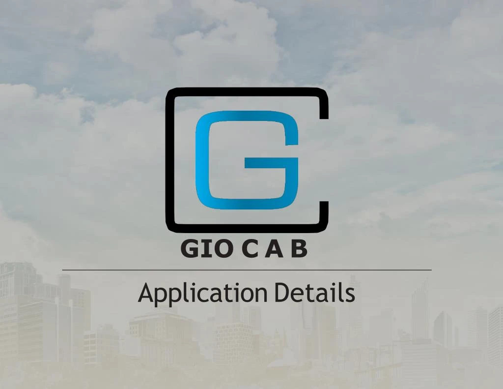 gio cab application details