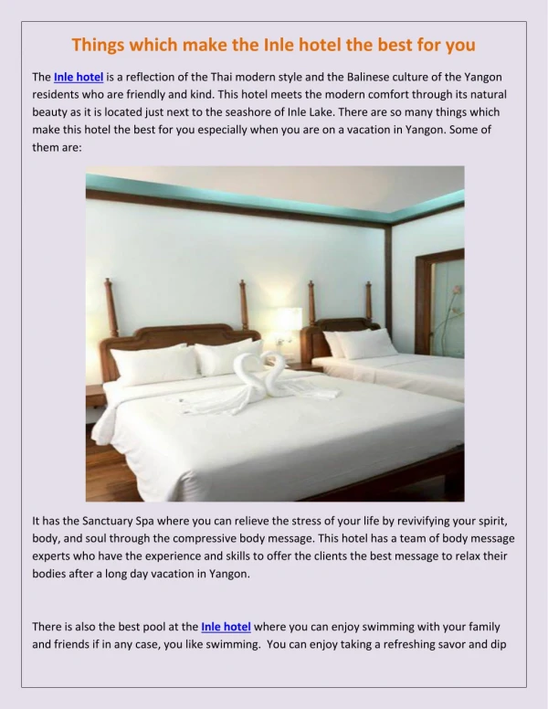 inle-hotel_Things which make the Inle hotel the best for you