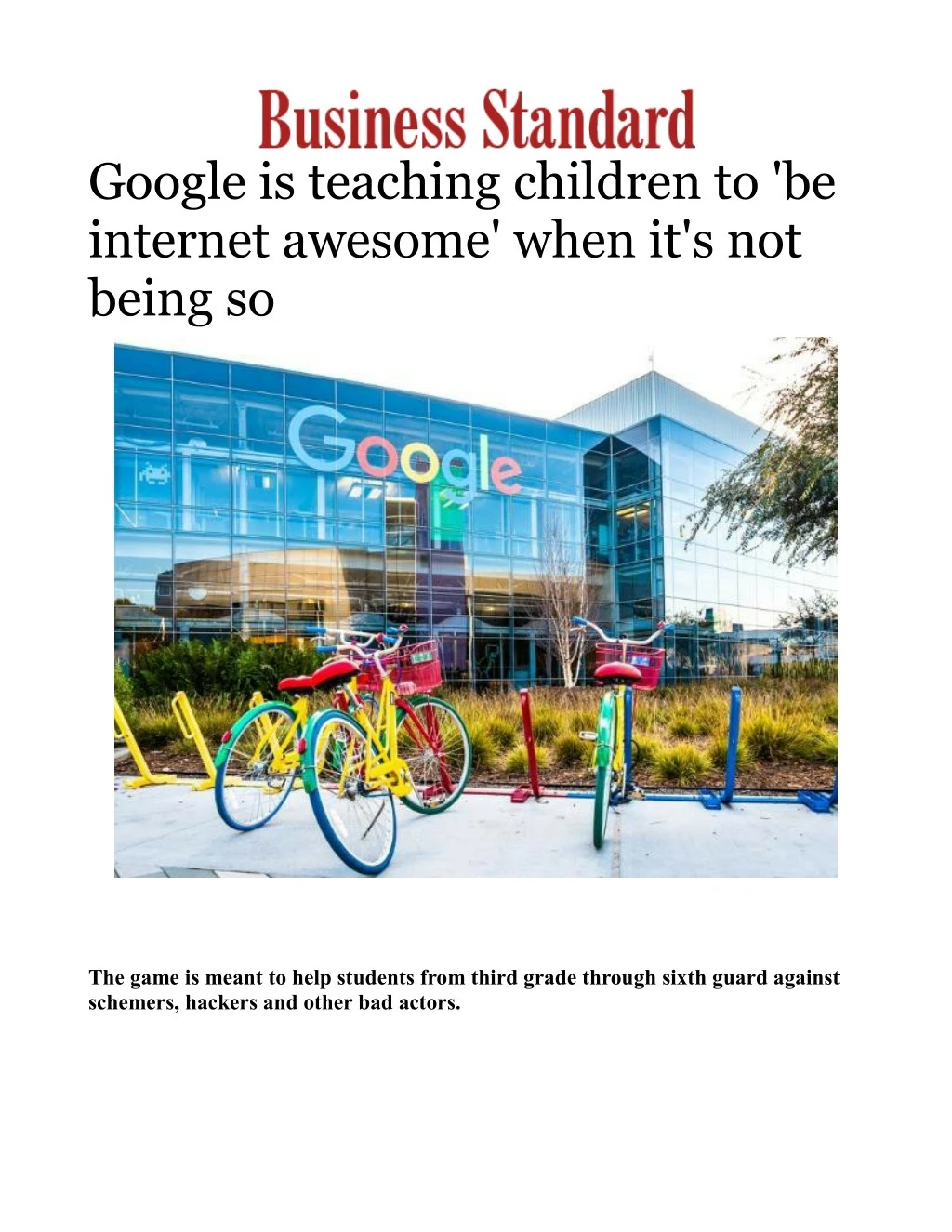 google is teaching children to be internet