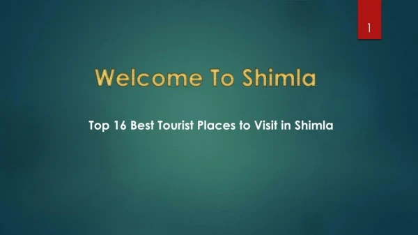 Best place to visit in Shimla - gtscab