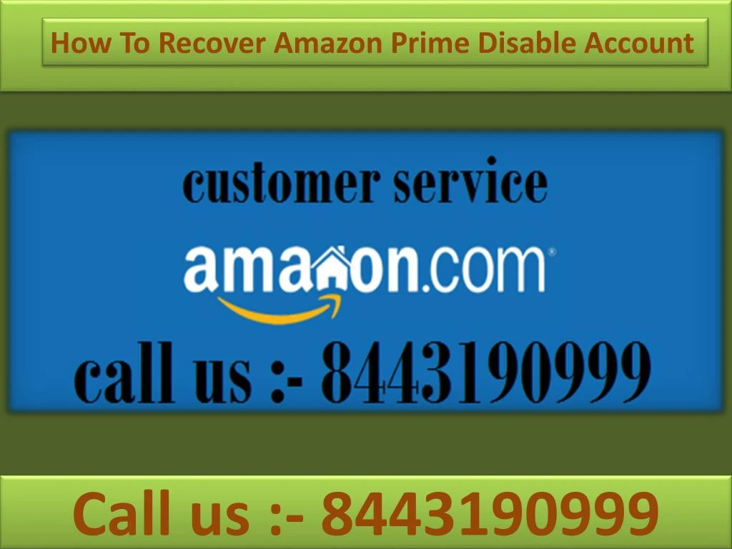 how to recover amazon prime disable account