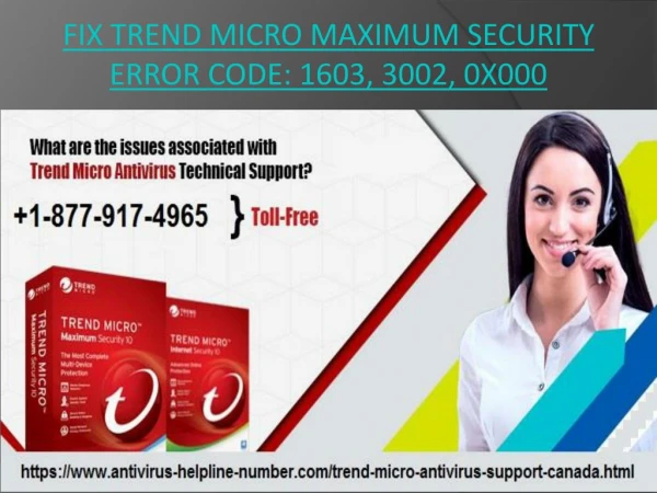 Fix Trend Micro Maximum Security Error Code 1603, 3002, 0x000