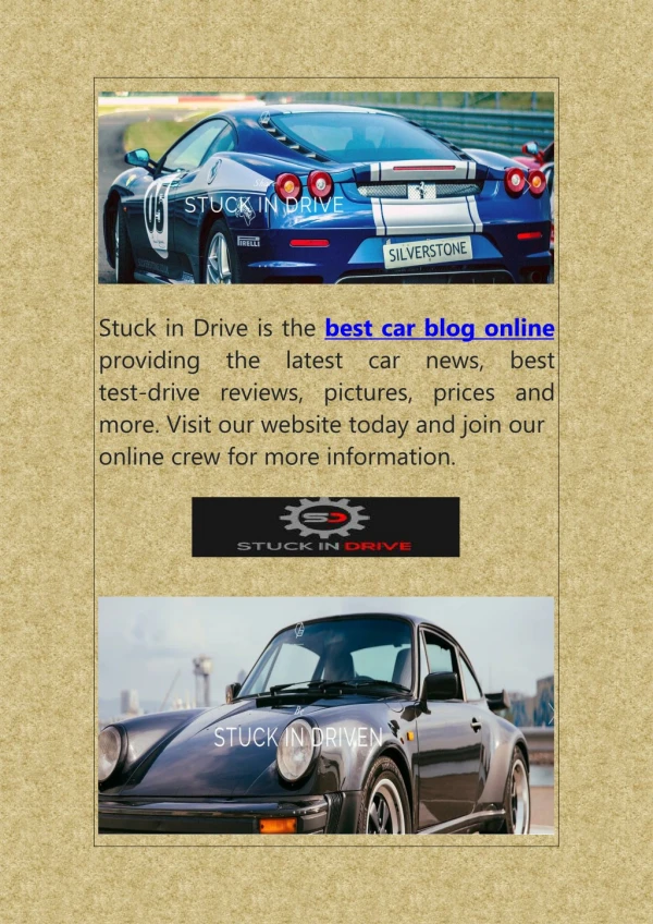 Find Best Car Blogs Online at Stuckindrive.club