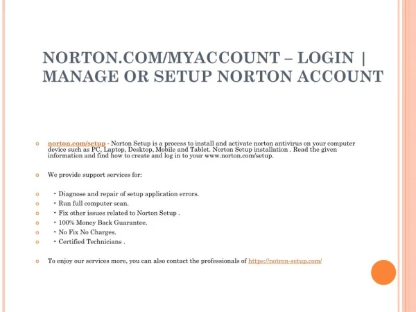 norton com myaccount login manage or setup norton account