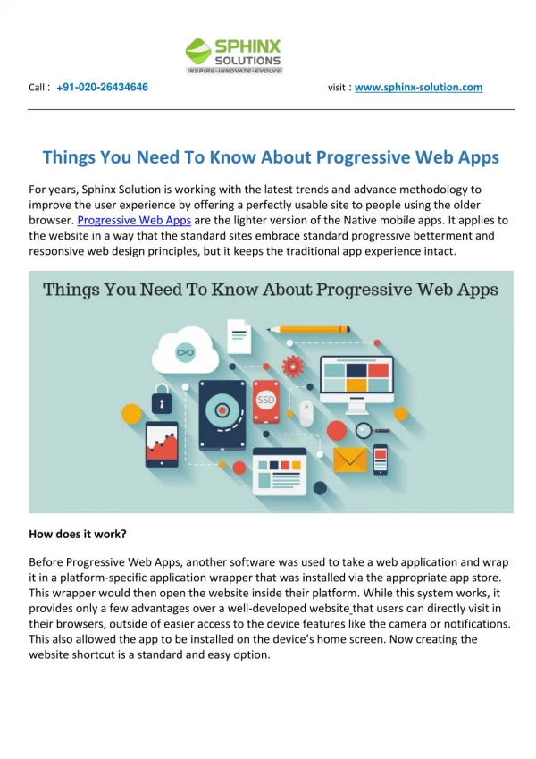 Things you need to know about progressive web apps