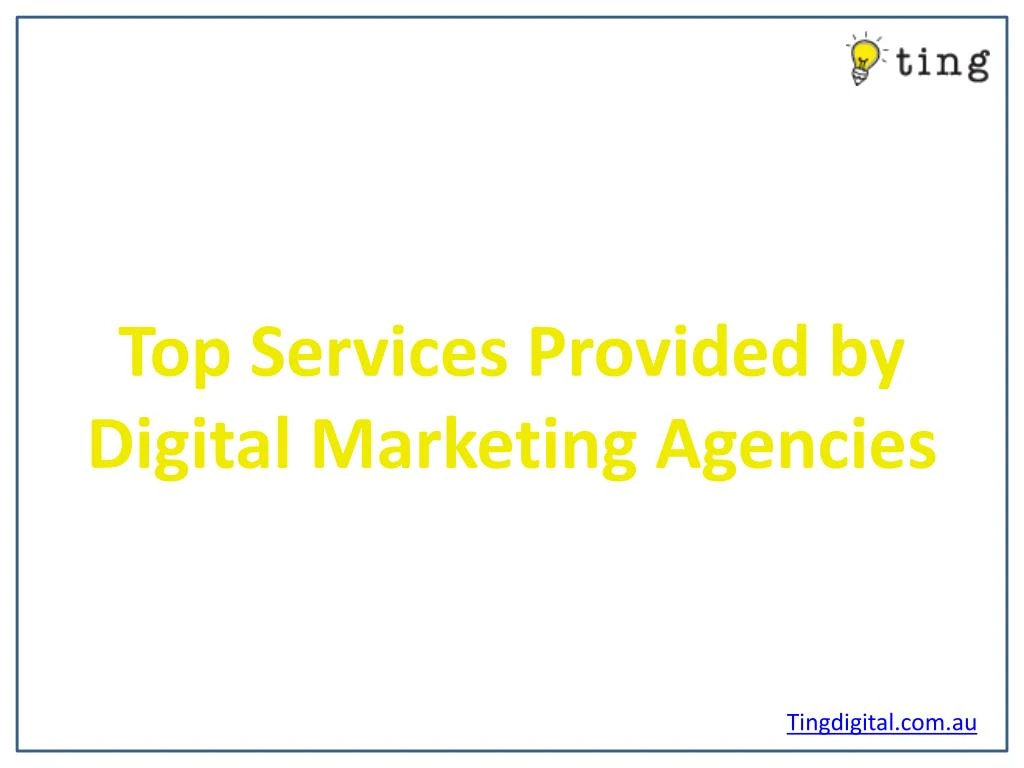 top services provided by digital marketing