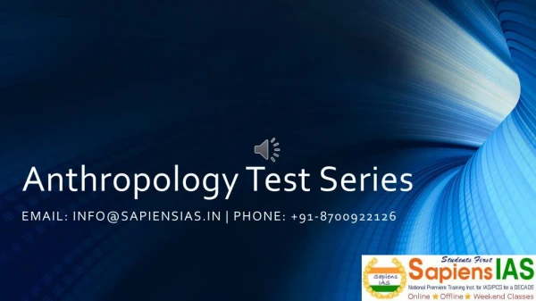 Anthropology Test Series