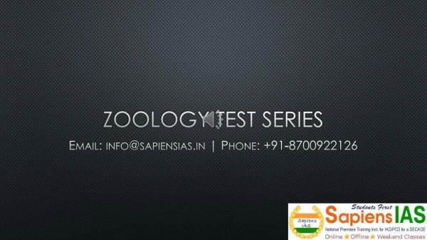 Zoology test Series