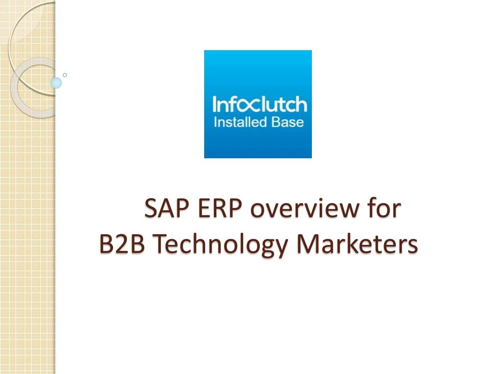 sap erp overview for b2b technology marketers